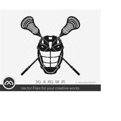 Lacrosse SVG stick and helmet - lacrosse svg, lacrosse stick svg, sports svg, svg cut file, digital file, clipart
