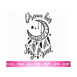 Dreamcatcher Svg, Feathers SVG, Dreamcatcher Clipart, Dream Big svg, Native American svg, Native art svg, Hand-Lettered,