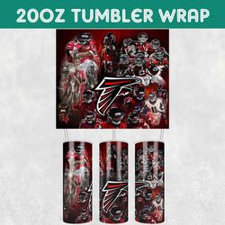 Falcons Team Player Tumbler Wrap, Atlanta Falcons Football Tumbler Wrap, Football Team Tumbler Wrap, NFL Tumbler Wrap