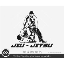 Jiu jitsu SVG Logo Silhouette 1 - jiu jitsu svg, karate svg, martial arts svg, jiujitsu svg, dxf, png