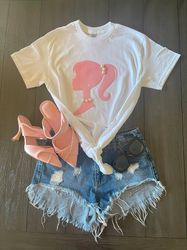 pearly girly top by toocutebyme, barbie movie shirt, come on barbie shirt, margot robbie barbie, barbie 2023 shirt, barb