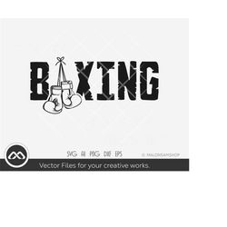 Boxing SVG logo - boxing svg, boxing gloves svg, boxer svg, sports svg, cut file, dxf, eps, png