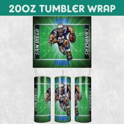 Chargers Stadiums Tumbler Wrap, Los Angeles Chargers Mascot Stadiums Tumbler Wrap, Football Team Tumbler Wrap, NFL