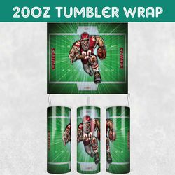 Chiefs Stadiums Tumbler Wrap, Kansas city Chiefs Mascot Stadiums Tumbler Wrap, Football Team Tumbler Wrap, NFL Tumbler