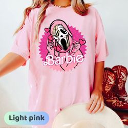 horror doll shirt, horror characters shirt, pink doll, ghost face shirt, halloween cosplay, gift for her, gift for mom,