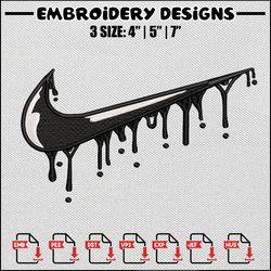 Nike black logo embroidery design, Nike design, Embroidery design, Embroidery files, Embroidery shirt, Digital download