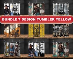 Bundle 7 Design Tumbler Yellow Stone, Yellow Stone Tumbler Digital Design, Trending Tumbler Wrap 08