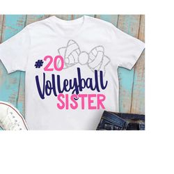Volleyball Sister svg, volleyball SVG, numbers included, sister, DxF, EpS, you fill number, svg, volleyball, svgs, short