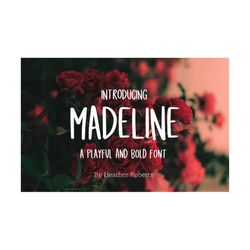 Madeline Font, Cute font, Handwritten font, Cricut font, Instant Download, Script font, playful font, serif, alphabet fo