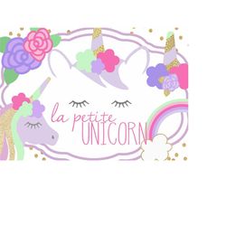 la petite unicorn clip art collection, unicorn clipart, unicorn for planner stickers, printable, wall art, invitations,
