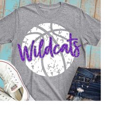 Wildcats svg, basketball svg, Wildcats basketball, grunge svg, digital Download, shorts and lemons, shortsandlemons, bas