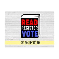 Read register vote svg png eps dxf pdf/Read register vote on book svg png/vote svg png/book svg png/register to vote svg