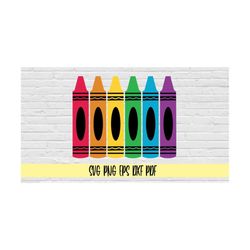 crayons svg png eps dxf pdf/crayons svg png/crayons clip art/back to school crayons digital cut file for teachers and mo