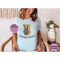 Peace Sign Shirt, Retro Peace Shirt, Peace Hand Sign Symbol Apparel shirt, Inspirational Tee ,World Peace Clothing ,Kind
