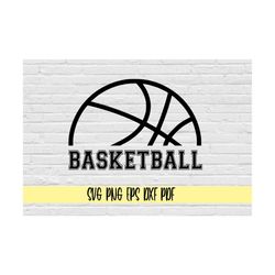 Half basketball in block varsity letters svg png eps dxf pdf/basketball svg png clip art/basketball team sports svg/bask
