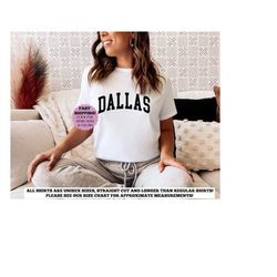Navy Dallas Collegiate Adult and Youth Shirt or shirt, Dallas Crewneck Sweatshirt, Football shirt, Game Day Shirt