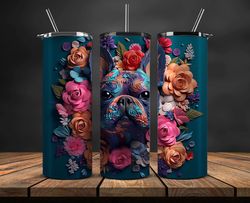 3D Flowers Tumbler Wrap, 3D Floral Sublimation Tumbler Design,Instant Digital Download PNG 36