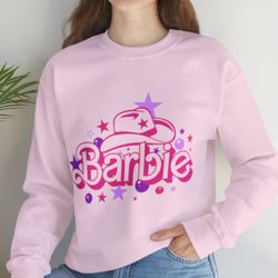 barbie sweatshirt for women barbie doll sweatshirt gift for her birthday crew sweatshirt barbie theme outfit winter barb