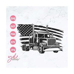 US Semi Truck Svg Png | US Truck Svg | Big Truck Svg | Truck Driver Svg | Trucker Svg | 18 Wheleer Svg | Truck Driver Da