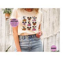 Vintage Disney Mickey and Friends Halloween Shirt, Disney Halloween Pumpkins Shirt,Disney Skeleton Halloween Tee, Cute D