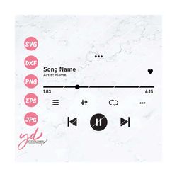 Music Player Svg | Audio Control Buttons Svg | MP3 Player Svg | Music Svg | Song Cover Svg | Album Cover Svg | Music Lov
