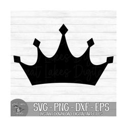 Crown - Princess, King, Queen - Instant Digital Download - svg, png, dxf, and eps files included!