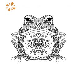 Frog Zentangle Frog Pattern Animal Svg, Animal Svg