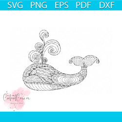 Whale Zentangle Whale Pattern Animal Svg