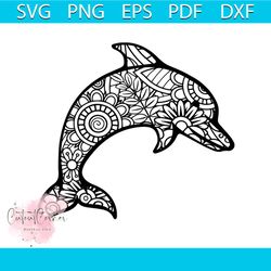 Dolphin Zentangle Dolphin Pattern Animal Svg