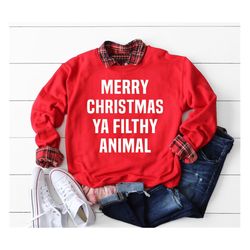 Toddler Christmas Sweatshirt, Funny Christmas Shirts, Kids Christmas Sweater, Merry Christmas Gifts for Boys, Filthy Ani