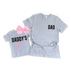 dad gift from daughter, first fathers day shirt matching daughter, dad and baby girl shirts daddys girl dad shirt