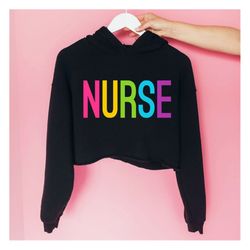 nurse sweatshirt - nurse crewneck, school nurse gift, future nurse shirts, back to school rainbow nurse