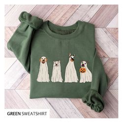 Dog Halloween Sweatshirt, Halloween Tees and Sweaters, Ghost Halloween Sweatshirt, Pumpkin TShirt, Fall Clothing Fall T-