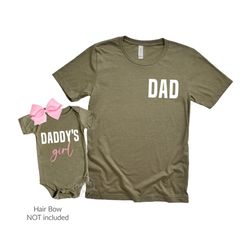 dad gift from daughter, christmas dad and baby matching shirts fathers day shirt matching daughter, daddys girl dad shir