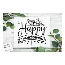 Happy thanksgiving svg, Thanksgiving svg, Autumn svg, Fall svg, autumn svg design, Gratitude svg,