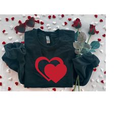 Double Heart Shirt, Cute Valentines Day Shirt, Women Valentine, Cute Heart Shirt, Valentines Day Shirt, Heart Shirt, Lov