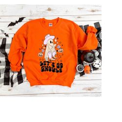 Lets Go Ghouls Shirt,Vintage Halloween Shirt,Retro Fall Tee,2023 Halloween Sweatshirt, Vintage Ghost Shirt,Spooky Season