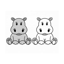 Baby Hippo Svg Hippopotamus Svg Sweet Hippo Svg Cut Files Cute Hippo Svg Hippo Svg Png Cut Files for Cricut Animal Svg D