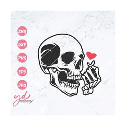 Skull Valentine Svg Png | Skeleton Finger Heart Svg | Dead Inside But Valentines Svg | Skeleton Svg | Love Svg | Skull S