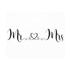Mr and Mrs Svg Wedding Svg Engagement Svg Mr and Mrs Png Marriage Svg Files For Cricut Just Married Bride and Groom Mr M
