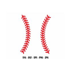 Baseball Stitches SVG Baseball Svg Circut Cut Files Softball Vector Baseball Clipart Baseball Stitches Svg Png Jpeg Dxf