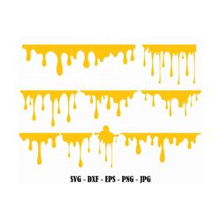 Dripping SVG Bundle Dripping Borders SVG Drip Svg Files for Cricut Blood Slime Svg Honey Drip Svg Instant Download Drip