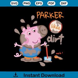 Parker pig, cute pig, pig, pig svg, pig lover, pig lover svg, disney, disneyland, disney world, disney character, disney