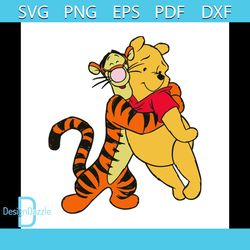 Tigger Hug Pooh Svg, Disney Svg, Pooh Svg, Pooh Bear Svg, Tigger Svg, Tigger Winnie The Pooh Svg, Tigger Disney Svg, Hap