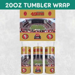49ers Stadium Tumbler Wrap, San Francisco 49ers Stadiums Tumbler Wrap, Football Stadiums Tumbler Wrap, NFL Tumbler