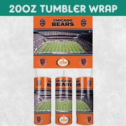 Bears Stadiums Tumbler Wrap, Chicago Bears Stadiums Tumbler Wrap, Football Stadiums Tumbler Wrap, NFL Tumbler