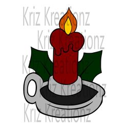 christmas candle svg cut file