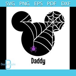 Mickey Mouse Halloween with spider web and spider svg, Disney Svg, Halloween Disney svg, Halloween Mickey Svg, Spider We