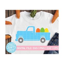 Easter Egg Truck SVG, Cute Kid's Cut File, Toddler Girl Design, Boy Graphic, Home Decor, Wood Sign Clip Art, dxf eps png