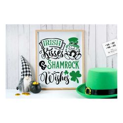 Irish kisses and shamrock wishes svg, St Patrick SVG, St Patricks Day SVG, St Patrick's Day Svg, St Patricks Svg, Shamro